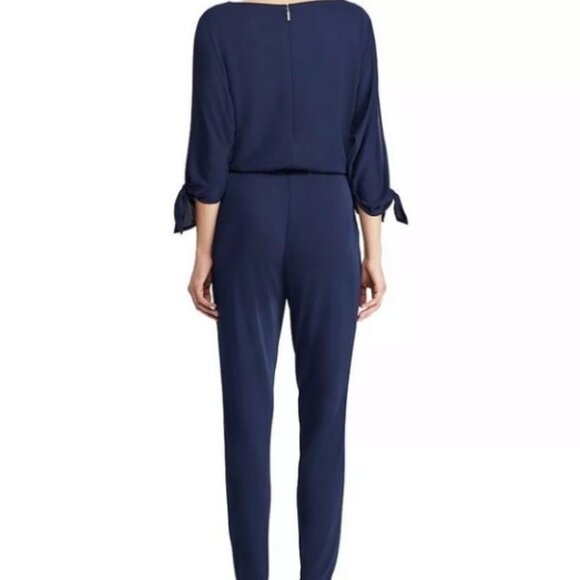 Lauren Ralph Lauren Split Sleeve Navy Jumpsuit  - Picture 3 of 11